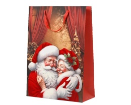 Torba prezentowa premium Mikołaj z Mikołajową bardzo duża (729171)