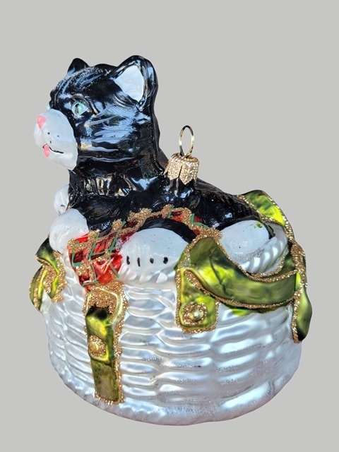 Bombka formowa: Kotek w koszyku (196) D