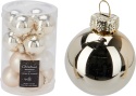Bombki szklane 35mm biały/beż mix 16szt (502660)