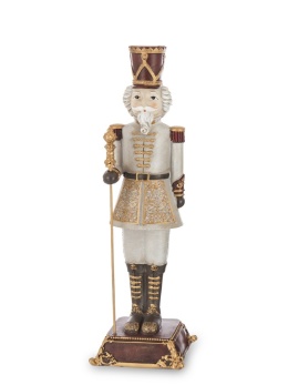 Dziadek do orzechów 31cm szary na podstawie poliresing (156567)