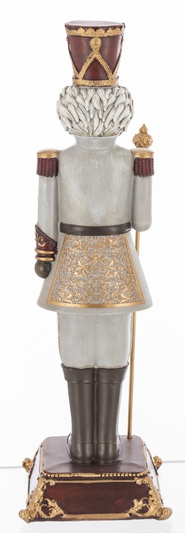 Dziadek do orzechów 42cm szary na podstawie poliresing (156496)