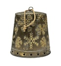 Large, flat, brown, distressed metal bell (RF0480)-20%