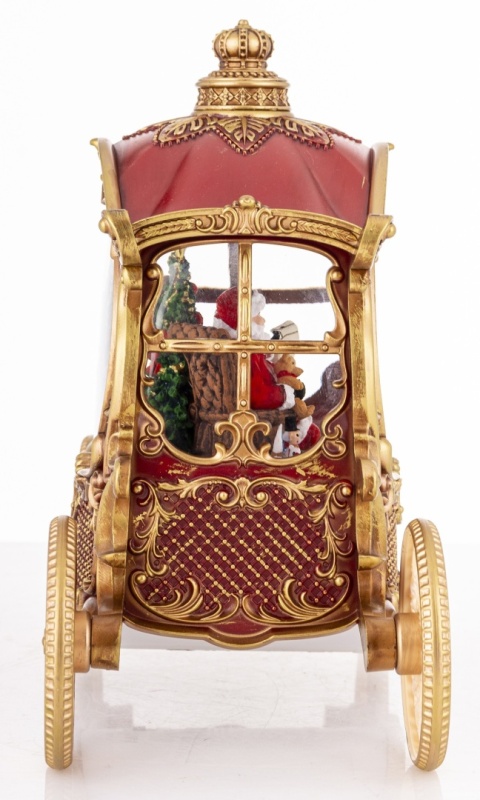 Kareta z kulą wodną LED 8 melodii wirujący brokat (181020)