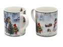 Kpl. 2-ch kubków ceramicznych "świąteczny czas" (PG-19383) w ozdobnym pudełku