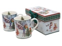 Kpl. 2-ch kubków ceramicznych "świąteczny czas" (PG-19383) w ozdobnym pudełku