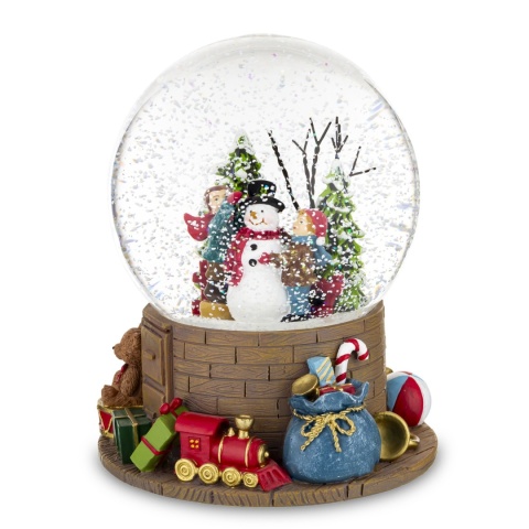 Water ball 12cm children with snowman music box (165333)