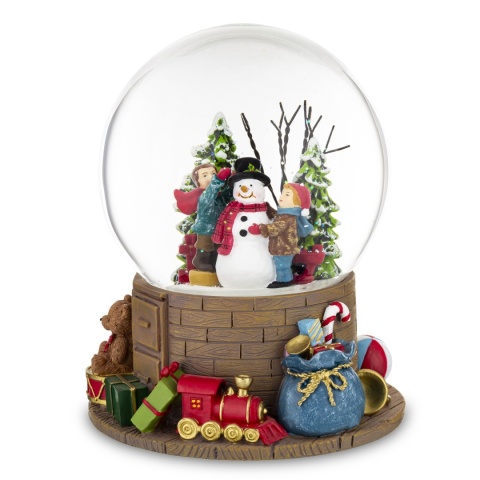Water ball 12cm children with snowman music box (165333)