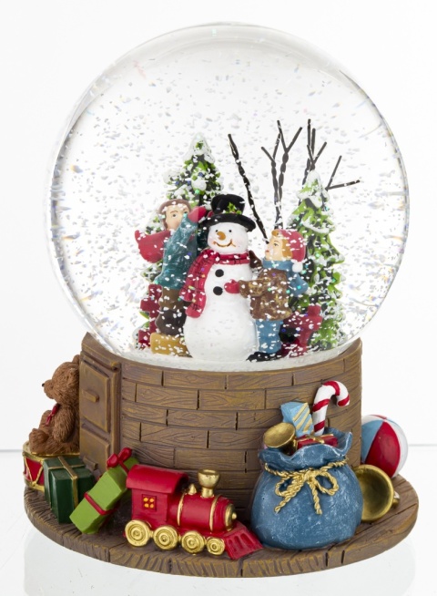 Water ball 12cm children with snowman music box (165333)