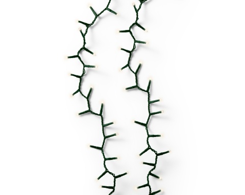 Lampki 600LED ciepłe efekt przygasania 18m timer (495892) ciemny kabel