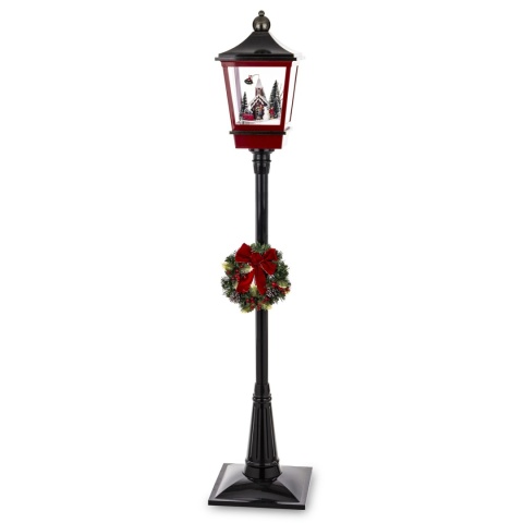 Latarnia 180cm LED ruchoma scenka wirujący śnieg grająca (179882)