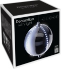 Snowball srebrny 15cm śnieżny wodospad 19LED (XX8310600)