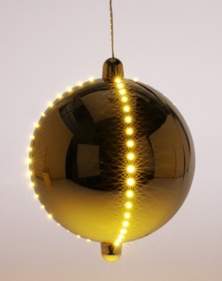 Snowball gold 15cm snow waterfall 19LED (XX8310590)