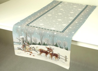 Bieżnik gobelinowy Eden 45x140cm Sarenki w lesie (SW212)
