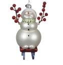 Glass bauble: Snowman on a sled (121472)
