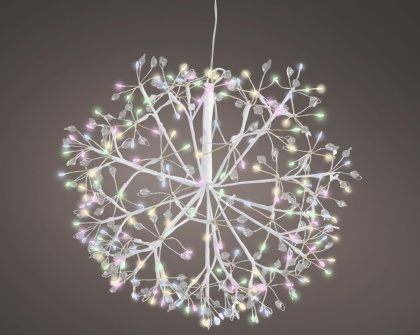 "Dmuchawiec" wiszący fi 35cm 192LED pastelowy timer (490038)