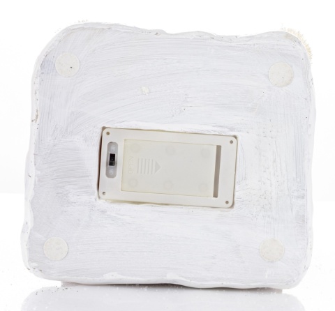 Domek zimowy brązowy z choinkami LED (170430)