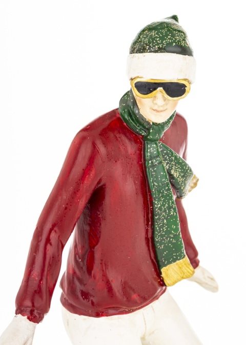 Figurka 24cm sportowiec na snowbordzie, poliresing (181002)