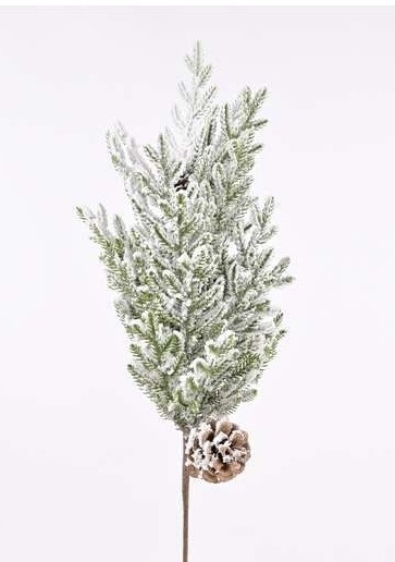 Gałązka 61cm ośnieżona z szyszkami (CV37248)