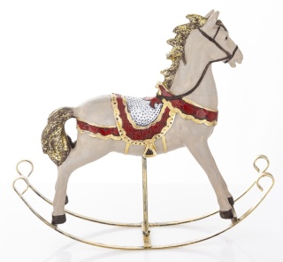Konik na biegunach szary duży poliresing (171422)