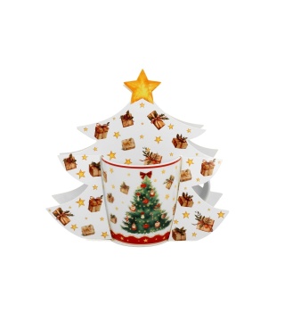 Kubek porcelana 400ml w opakowaniu choinka Christmas Tree