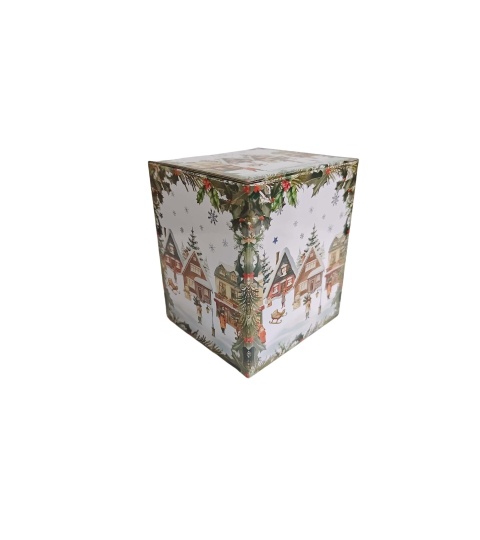 Kubek porcelana z zaparzaczem Christmas Village ozdobne pudełko