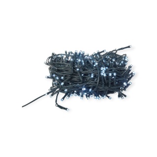 400LED lamps + socket, cold + timer transformer 19.9m (21/LED/CW) dark cable inside/outside