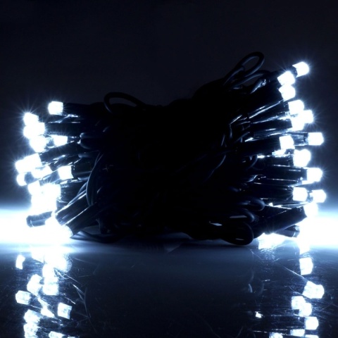 Lampki 80LED+gniazdem białe zimne zewnętrzne gruby kabel (LZ-LED-80G)