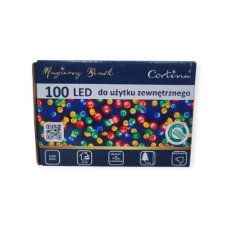 Lampki LED 100L transformator 5mb kolorowe (652/21/LED/M)