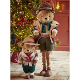 Miś stojący pluszowy 58cm w kożuszku i kapeluszu (398568)