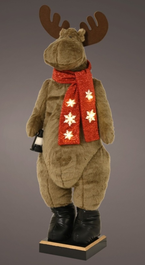 Reindeer 160cm dancing playing scarf stars LED (708201)