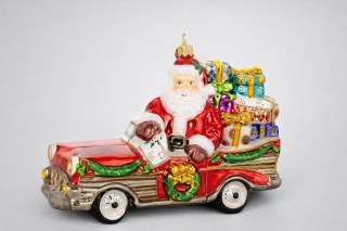 Huras Bauble: Santa Claus with a Gift Delivery (HF517CL) foundation