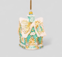 Huras Bauble: Turquoise Christmas House (P839)