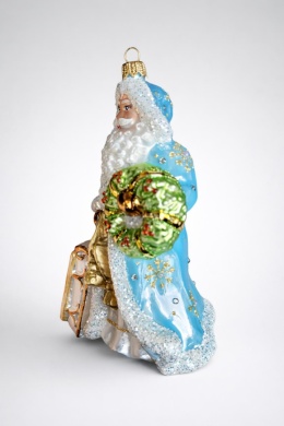 Bauble form: Blue Santa Claus with sleigh (89) SE