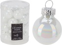 Bombki szklana 2,5cm białe opalizowane "syrenka" (502650)