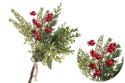 Bukiet mix gałązek z czerwonymi owocami dł. 30cm (OZB07304)
