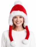 Czapka Mikołajkowa premium z pomponem (600161399)