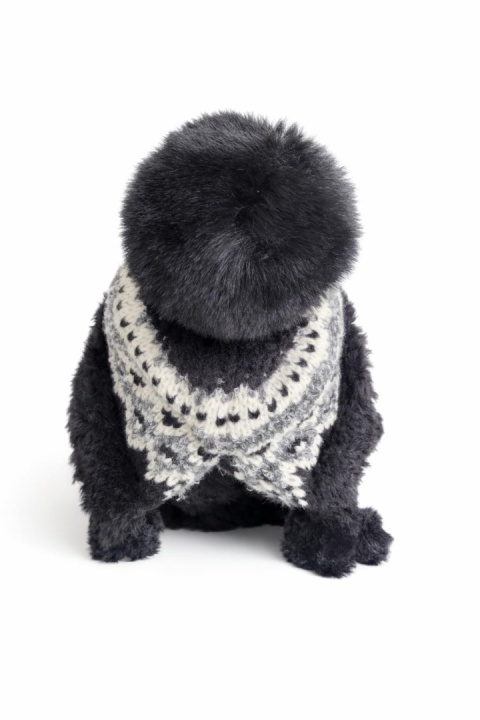 Czapka alpejska czarna z warkoczami (600150599)