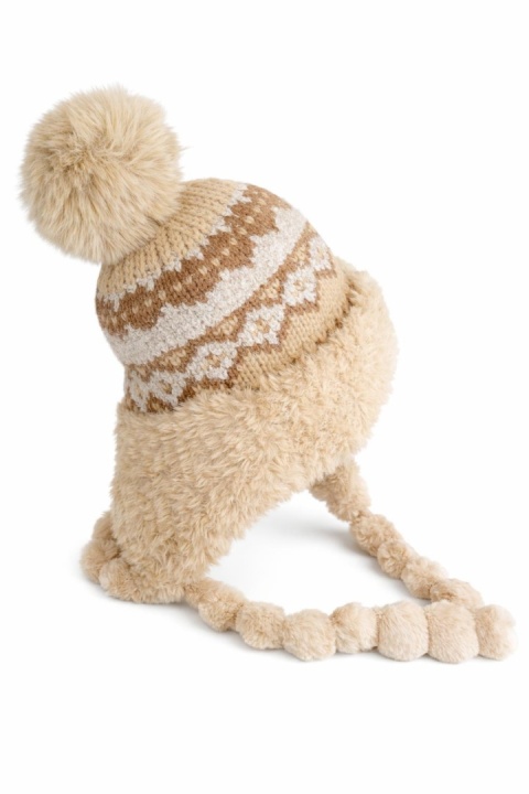 Czapka alpejska karmelowa z warkoczami (600150599)