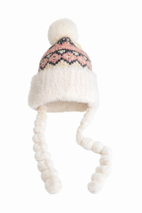 Czapka alpejska różowa z warkoczami (600150599)