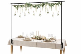 Drążek metalowy czarny do dekoracji stołu (039822) h:135*max250cm