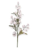 Gałązka jemioły 37cm białe owoce i dzwonki (CV37192)