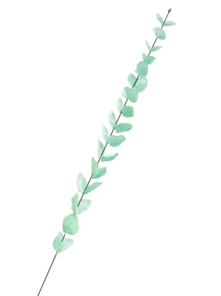 Gałązka pojedyńcza długa 115cm "miętowe liście" (GI03029)