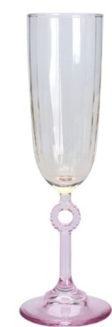 Champagne glass 270ml colored glass yellow and pink (046000570)