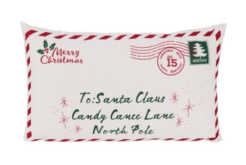 Poduszka biała 30x50cm "List do św. Mikołaja" (519649)