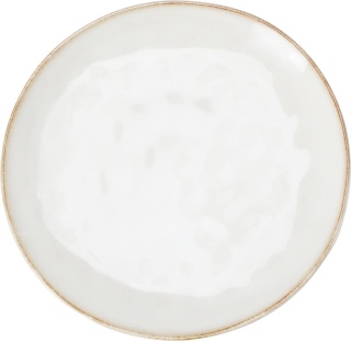 Talerz ceramiczny fi 21cm beżowy wytłaczany (959874)