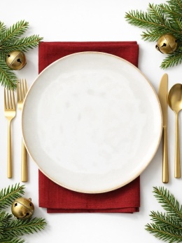 Talerz ceramiczny fi 21cm beżowy wytłaczany (959874)