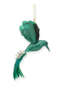 Zawieszka koliber butelkowa zieleń brokat (TG76076-3)