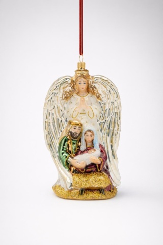 Huras Bauble: Holy Family with an Angel (S1076) foundation