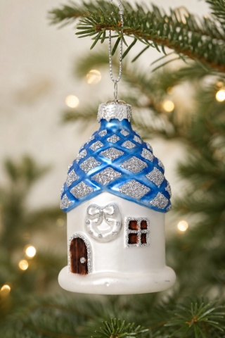 Glass bauble: Forest cottage (123958)