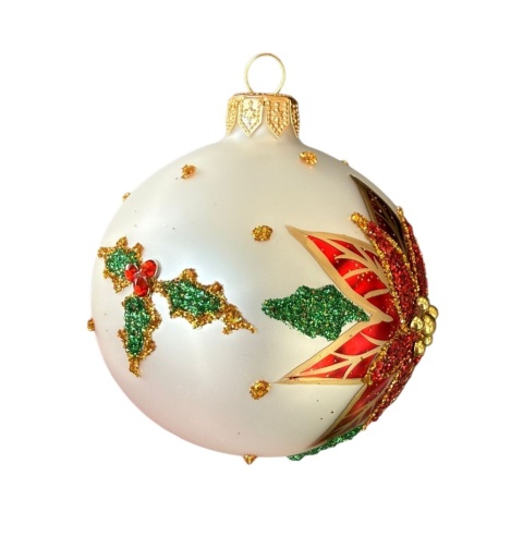 Bombki 100 dekorowane ornament op.4szt.: OPOWIEŚĆ WIGILIJNA